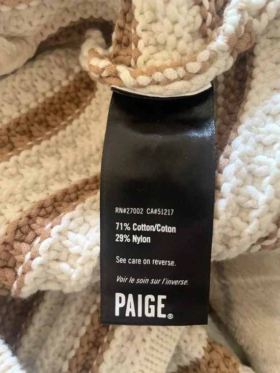 PAIGE Oberon Cardigan XL Ivory NWT Quiet Luxury Chic - Picture 10 of 12